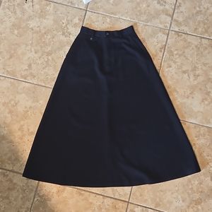 Ralph Lauren Wool Gabardine Trouser Skirt